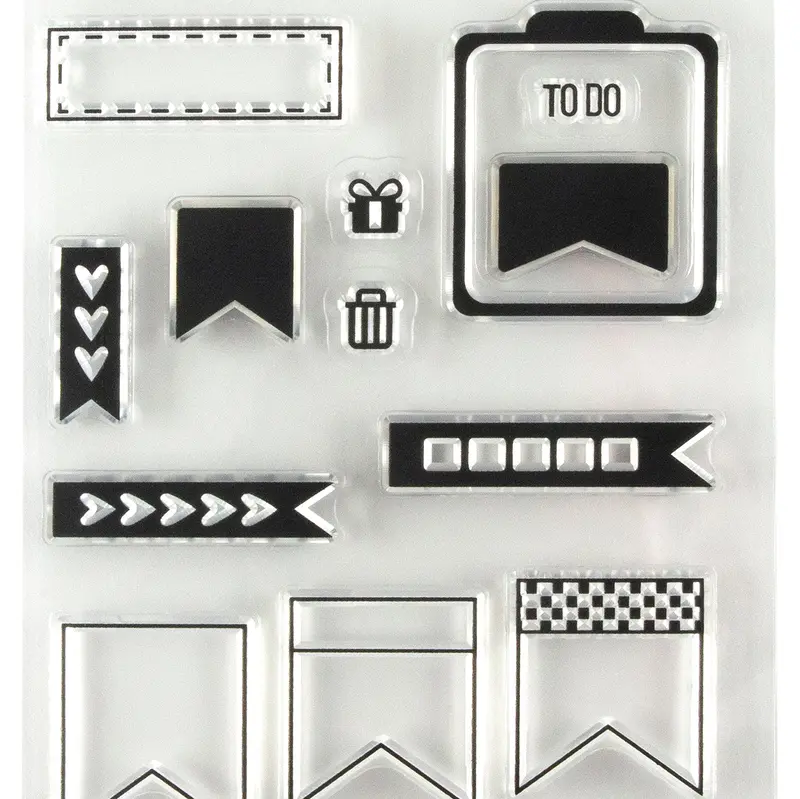 11-Piece Silicone Stamp Collection – Assorted Patterns 1