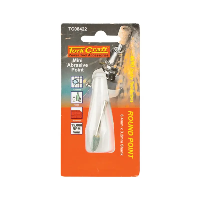 12.7 Mm Round-Point Mini Abrasive Bit – 3.2 Mm Shank 1