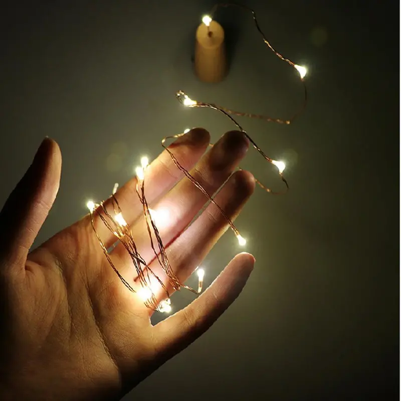 20-Led Copper Wire Fairy Lights With Bottle Stopper – Decorative String Lights 1