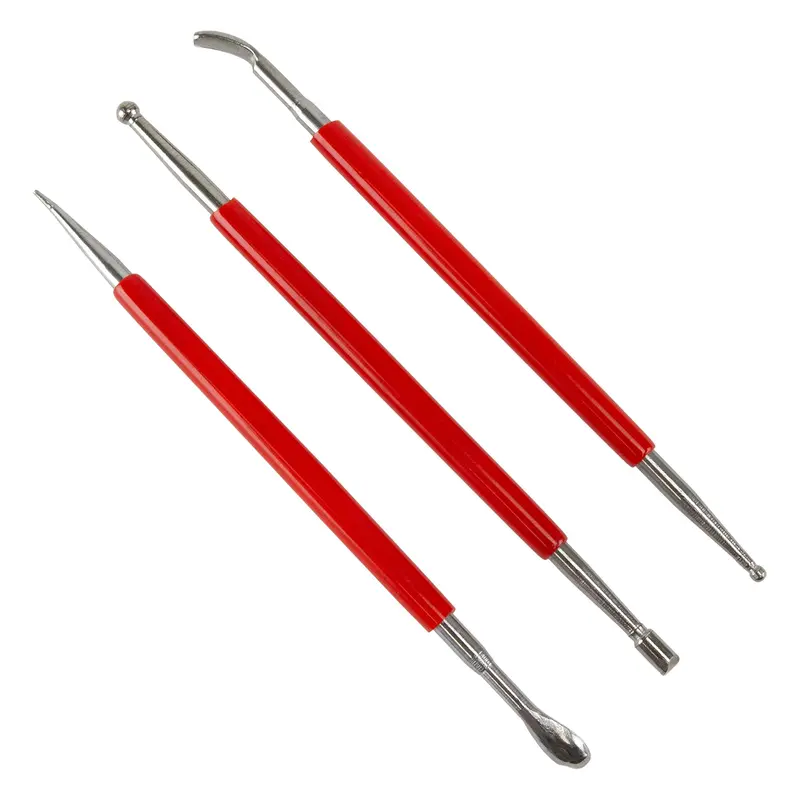 3-Piece Stainless Steel Double-Ended Sculpting Tool Set 1