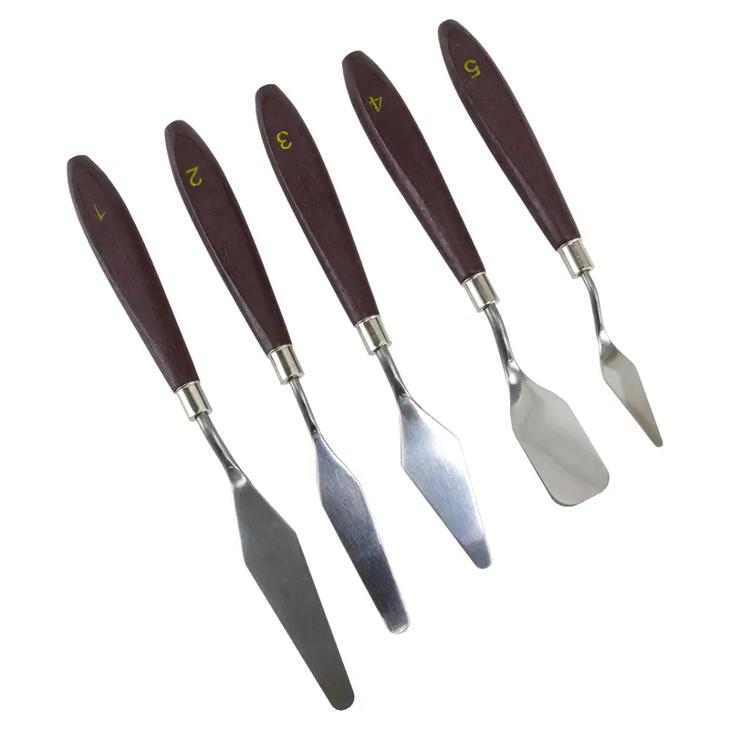 5-Piece Stainless Steel Palette Scraper And Spatula Set 1