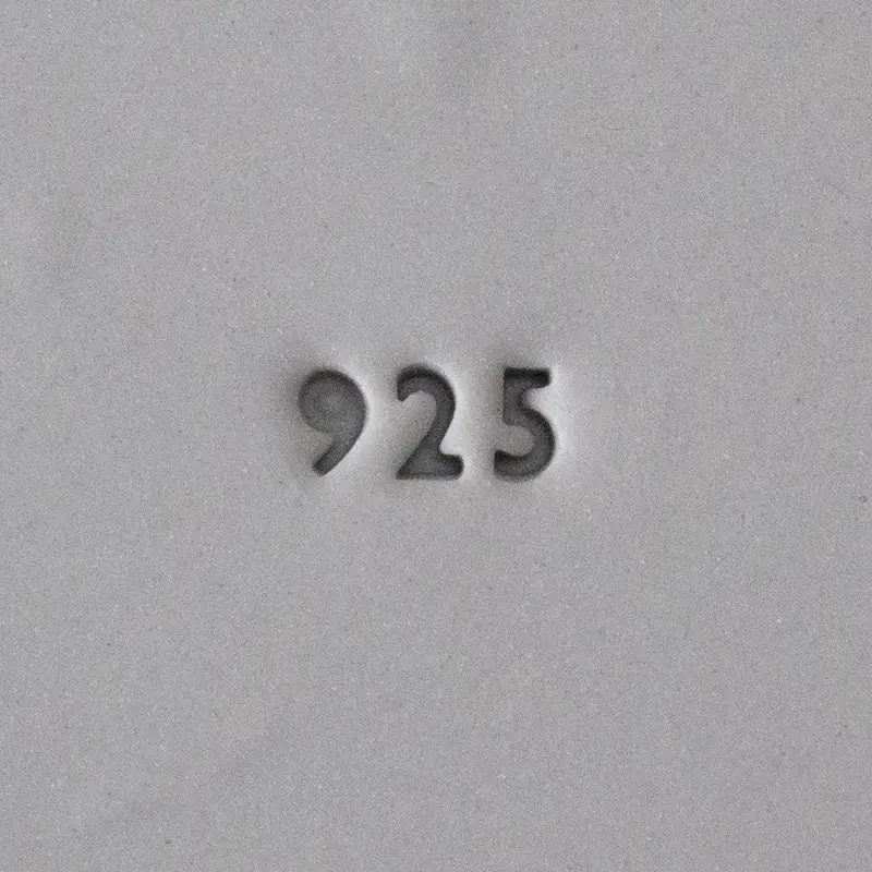 .925 Sterling Silver Stamp For Wet Clay – 2Mm Deep Relief 1