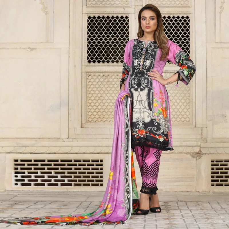 Akssz Oldesloe Linen Suit Ensemble – Vibrant Digital Print (3 Pcs) 1