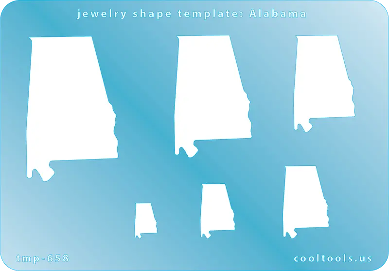 Alabama State-Shaped Jewelry Template For Southern Heritage Jewelry 1