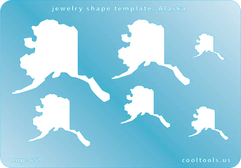 Alaska State-Shaped Jewelry Template For Arctic & Wilderness Themed Jewelry 1