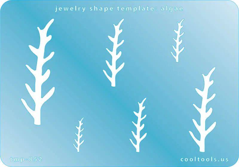 Algae Jewelry Template – Natural Underwater Texture Shape 1