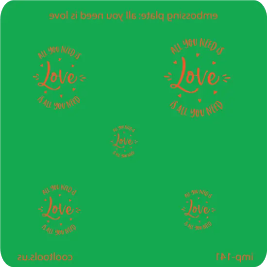 All You Need Is Love Vintage-Style Jewelry Embossing Plate 1