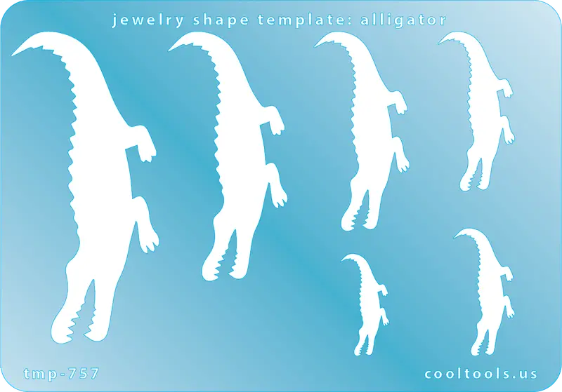Alligator Outline Jewelry Shape Template 1