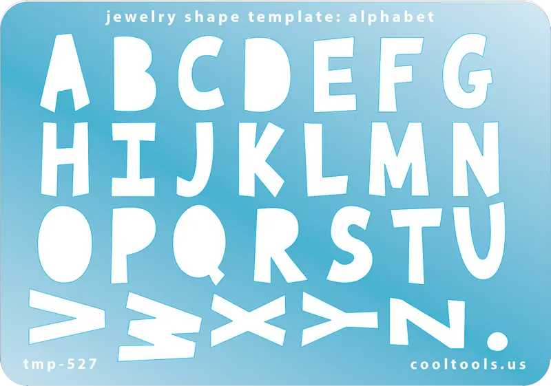 Alphabet Jewelry Template – Versatile Letter Cutout Set 1