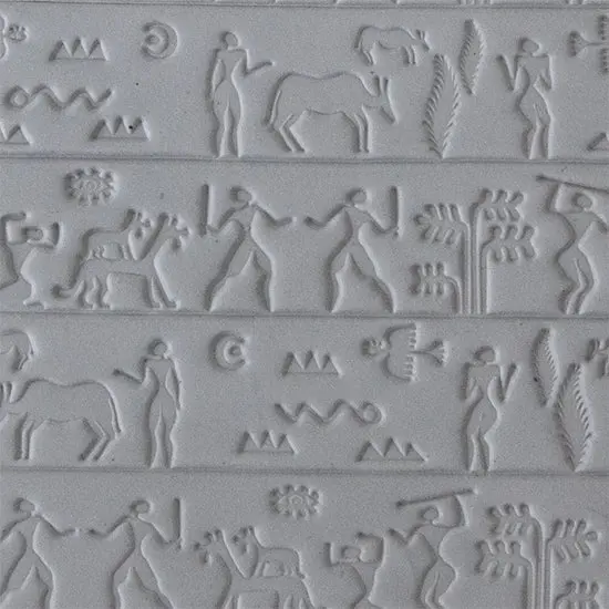 Ancient Hunt–Themed Mega Texture Tile With Narrative Carving Style 1