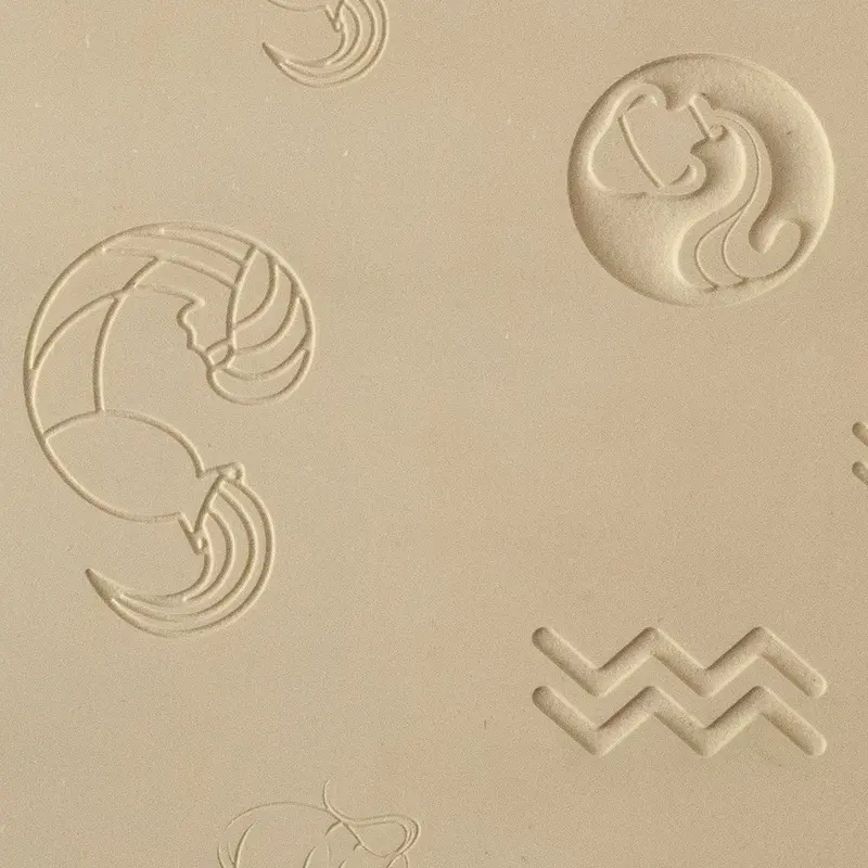 Aquarius Zodiac Jewelry Texture Stamp Set For Metal Clay & Enameling 1