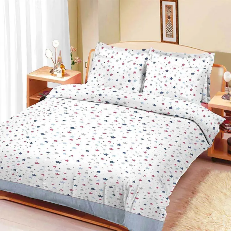 Arc Doberlug Star-Pattern Double Bed Sheet Set – Modern Cotton Blend 1