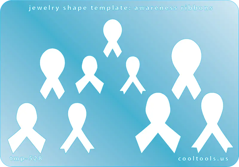 Awareness Ribbon Jewelry Template – Supportive Cause Symbol 1