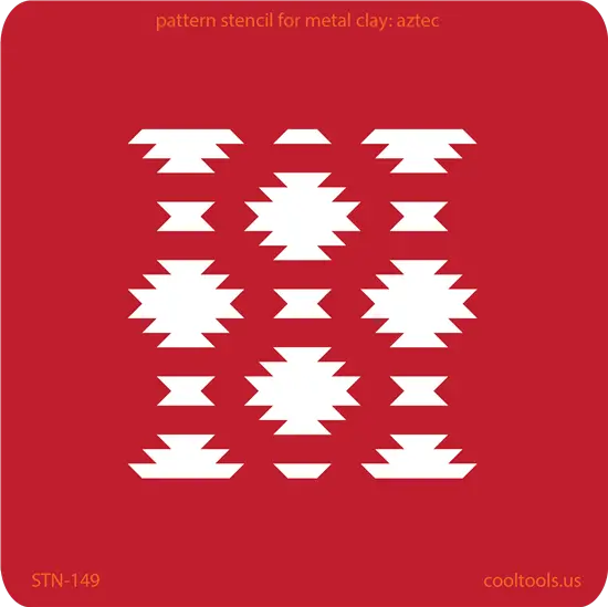 Aztec-Inspired Metal Clay Stencil 1