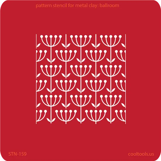 Ballroom Elegance Metal Clay Stencil 1