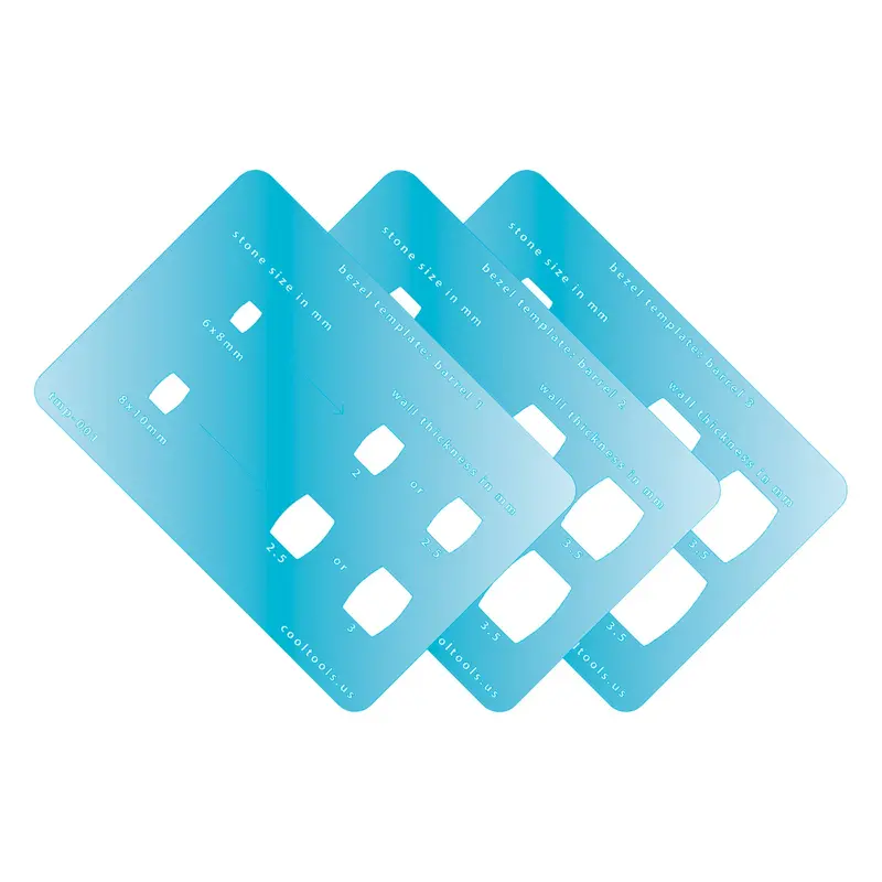 Barrel-Cut Bezel Template Set For Unique Gemstone Mounting 1