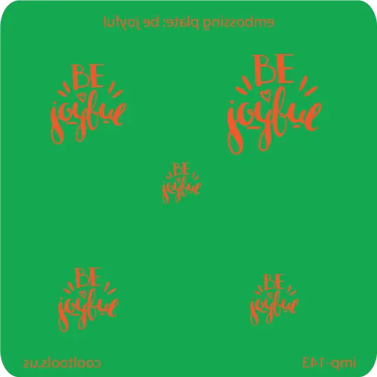 Be Joyful Uplifting Jewelry Embossing Plate 1