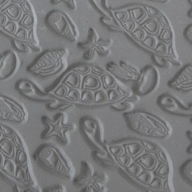 Beach Party Relief Texture Tile – Bold Ocean-Themed Clay Stamping Surface 1