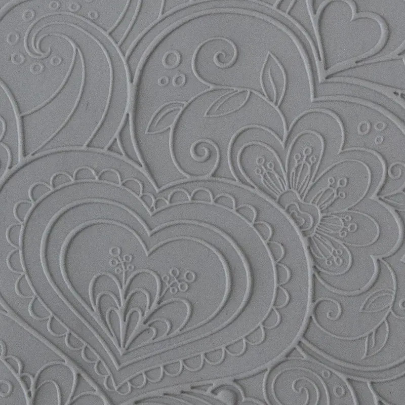 Blooming Hearts Fine-Line Texture Tile 1