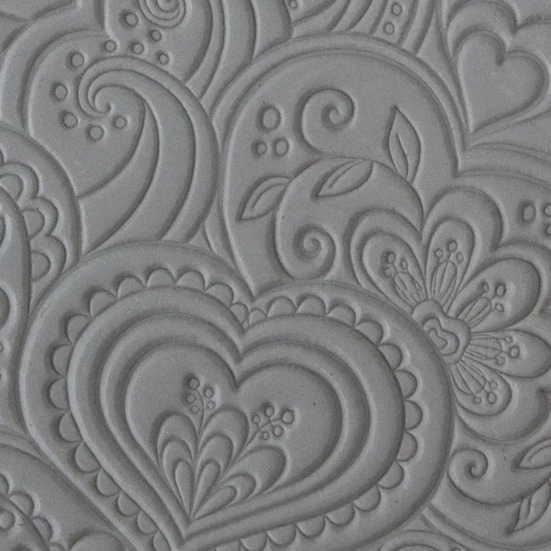 Blooming Hearts Floral Texture Tile 1