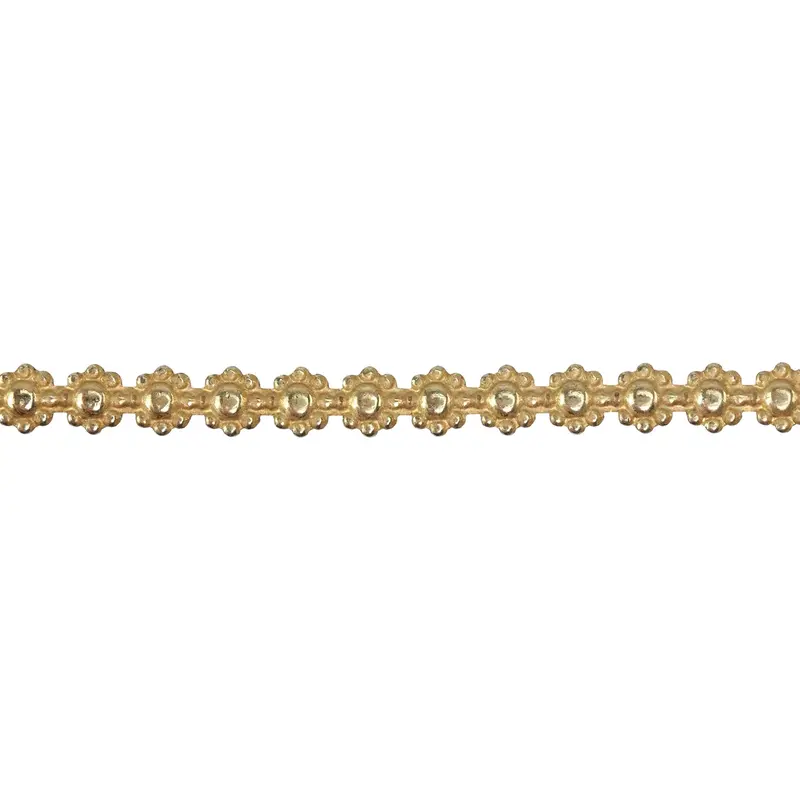 Brass Flower Patterned Wire – 16-Gauge Dead Soft, 6" Minimum Length 1