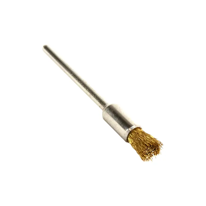 Brass Miniature End Brush With 3/32" Shank 1