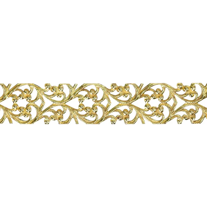 Brass Patterned Wire: Blooming Heart Design, 22-Gauge Dead Soft, 6" Minimum 1