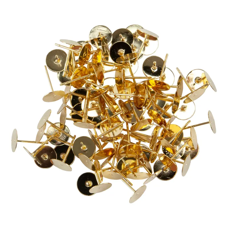 Bulk Stainless Steel Earring Stud Findings (100-Pack) 1