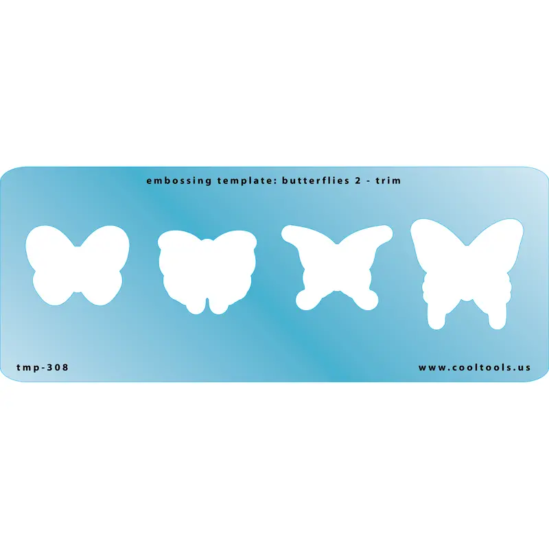 Butterfly Embossing Template — Set 2 With Trim Border 1