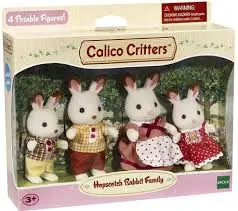Calico Critters Chocolate Rabbit Family Doll Set 1