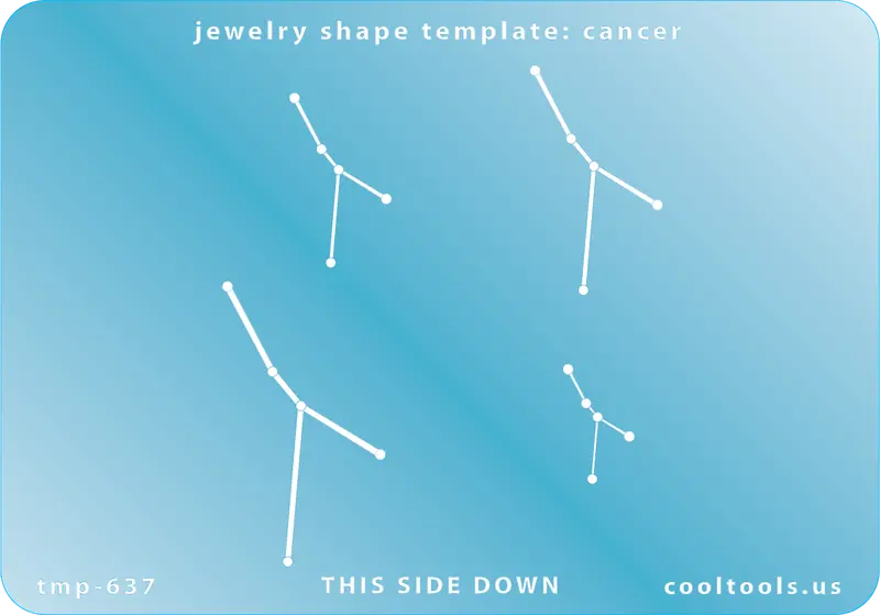 Cancer Zodiac Jewelry Template – Delicate Moon-Inspired Shape 1