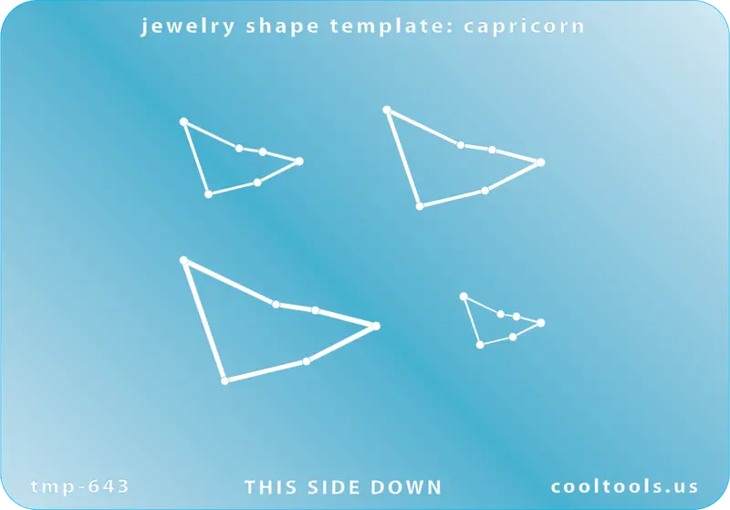 Capricorn Zodiac Jewelry Template – Elegant Star Sign Outline 1