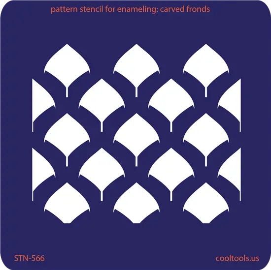 Carved Fronds Enameling Stencil 1