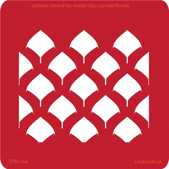 Carved Fronds Metal Clay Stencil 1