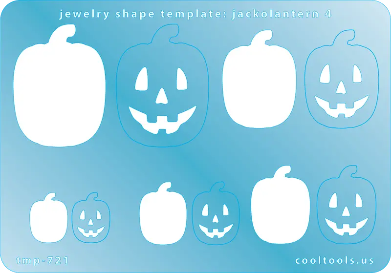 Carved Jack-O'-Lantern Jewelry Template – Design 4 For Festive Pendants 1