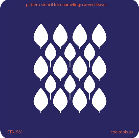 Carved Leaves Enameling Stencil 1