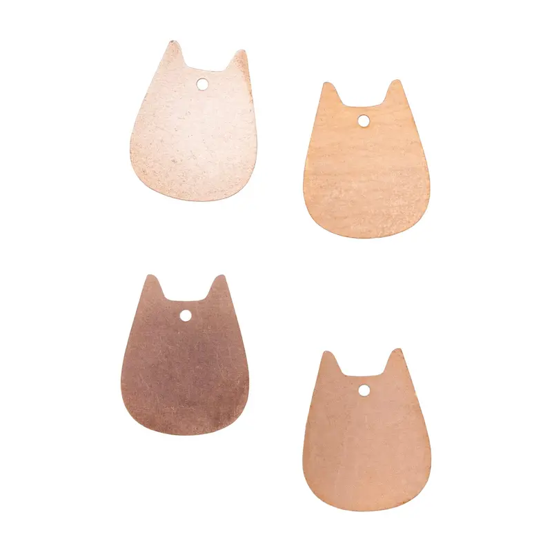 Cat Face Copper Blanks – Set Of 4 1