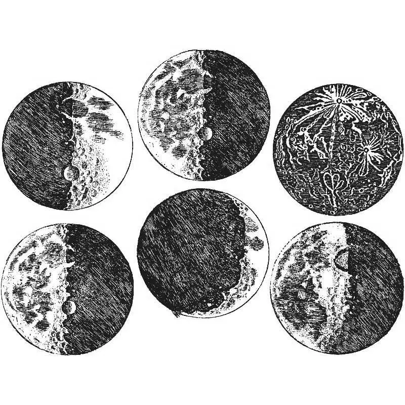 Celestial Moon Decals For Enamel, Ceramic & Glass Surfaces 1