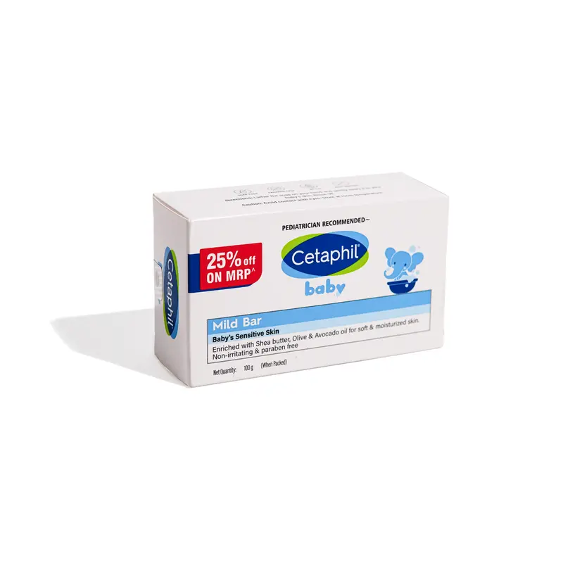 Cetaphil Mild Cleansing Bar – 100G Gentle, Non-Soap Facial & Body Bar 1