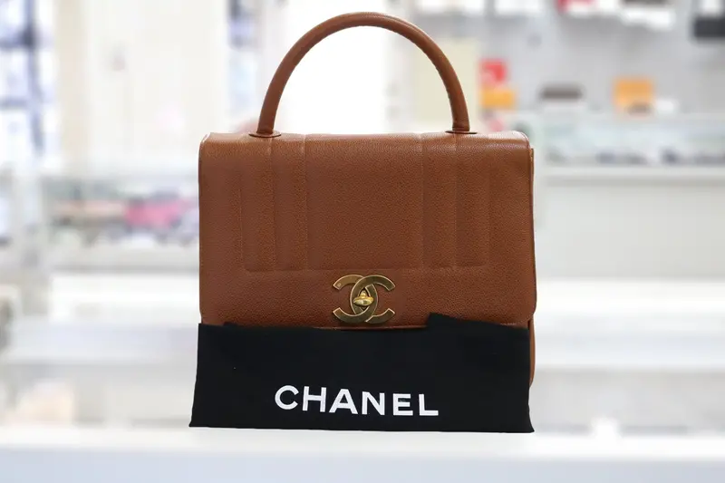Chanel Mademoiselle Handbag In Brown Caviar Leather – Local Pickup Only 1