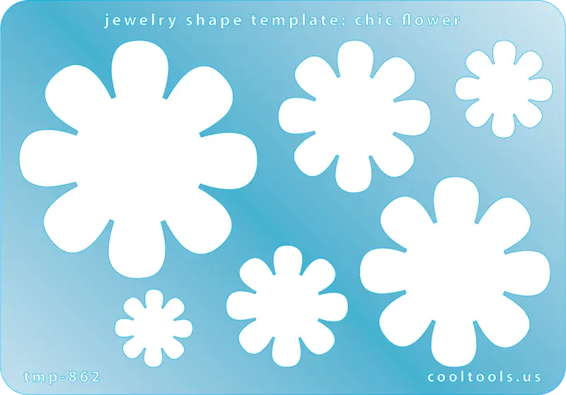 Chic Flower Jewelry Template – Modern Botanical Outline 1
