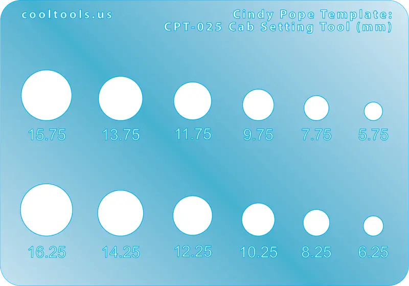 Cindy Pope Jewelry Template – Precision Cabochon Setting Tool 1
