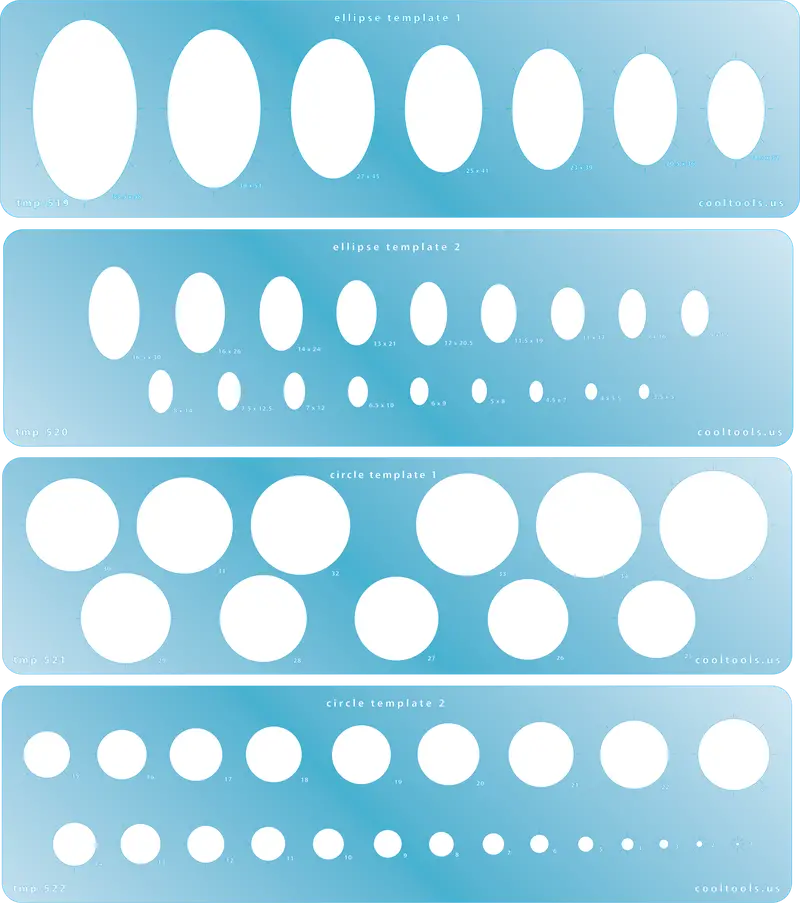 Circle And Ellipse Jewelry Template Set – Four Versatile Shapes 1