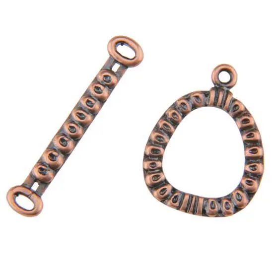 Circle Frame Copper Toggle Clasp – Decorative Jewelry Fastener 1