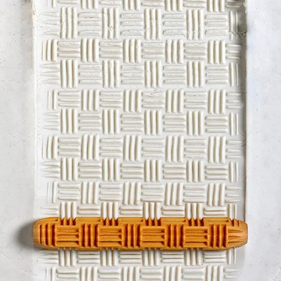 Classic Basketweave Wooden Hand Roller 1