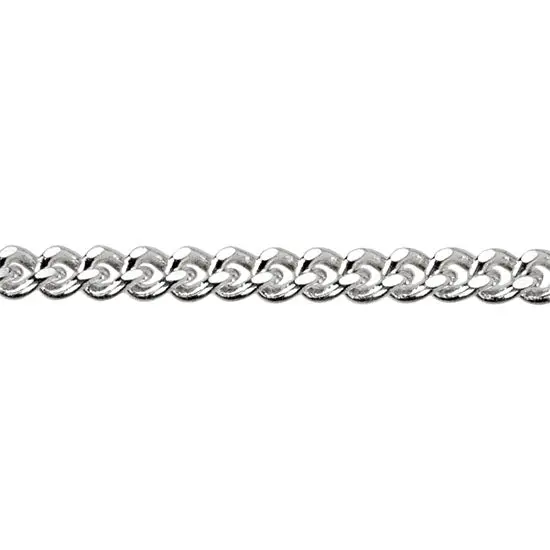 Classic Flat Curb Sterling Silver Chain – 1.21Mm Thickness, Custom Lengths 1