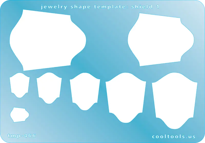 Classic Shield Jewelry Template – Traditional Crest-Inspired Stencil For Enamel Or Metal Clay 1