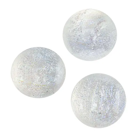 Clear Opal Dichroic Round Cabochons – Iridescent Glass Effect 1