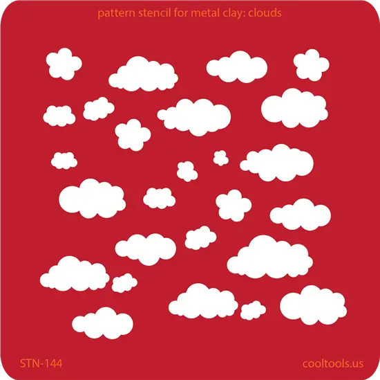 Cloud Motif Metal Clay Stencil 1