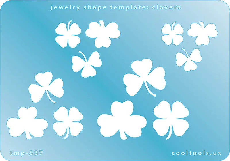 Clover Jewelry Template – Lucky Four-Leaf Motif 1